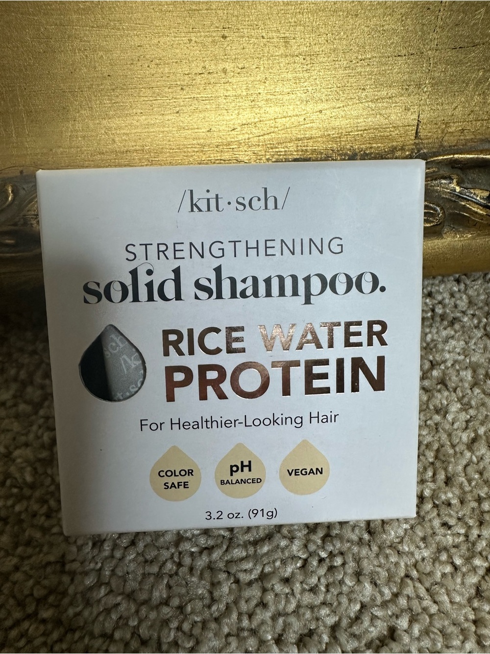 New In Box Kitsch Strengthening Solid Shampoo Bar Rice Water Protein $13.99